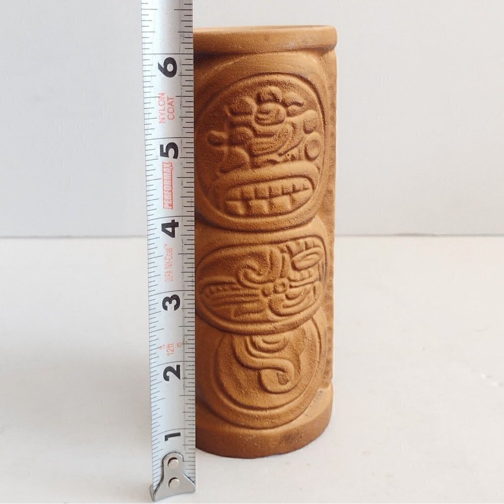Vintage Ceramic Pottery Tiki Mug Cup Mendez Ruiz Aztec God Guatemala - Picture 11 of 11